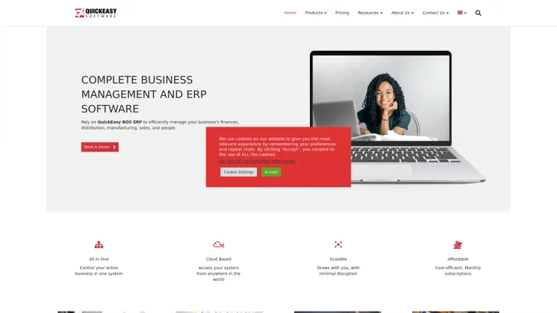 Homepage of BOSEnterprise