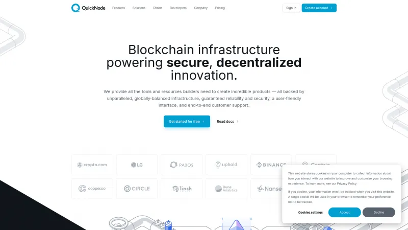 Homepage of QuickNode