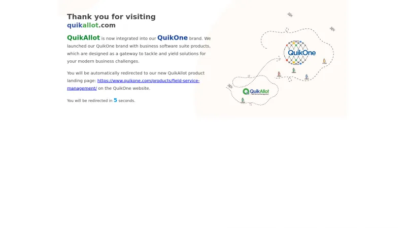 Homepage of QuikAllot