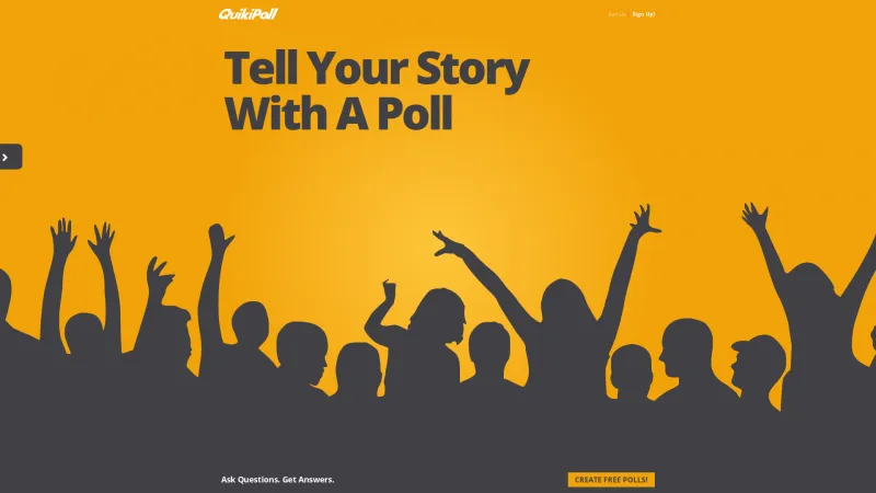 Homepage of Quickipoll