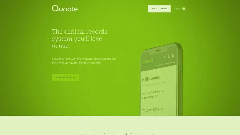 Homepage of Qunote