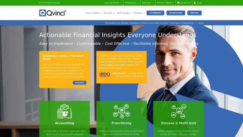 Homepage of Qvinci