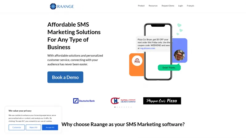 Homepage of Raange