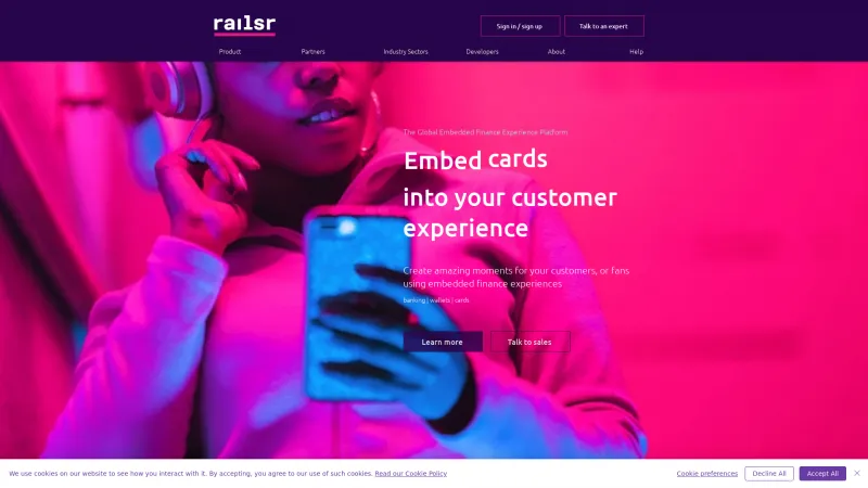 Homepage of Railsr