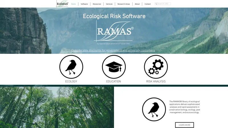 Homepage of RAMAS IRM