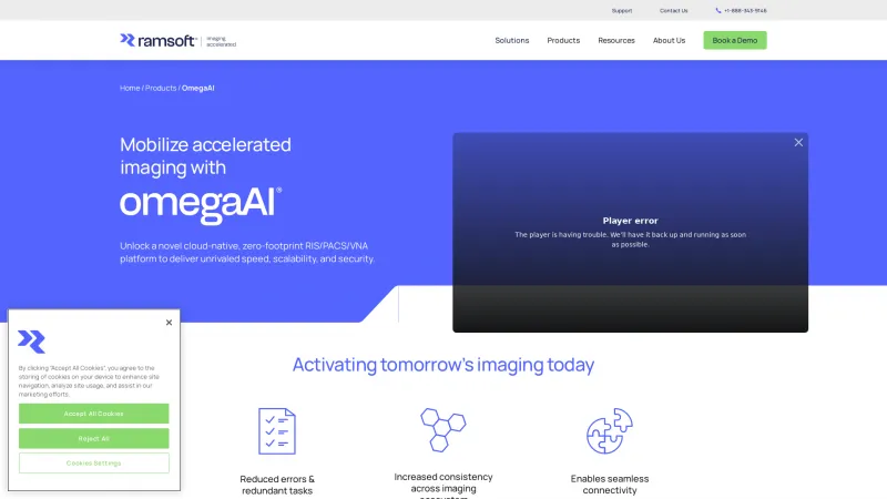 Homepage of OmegaAI