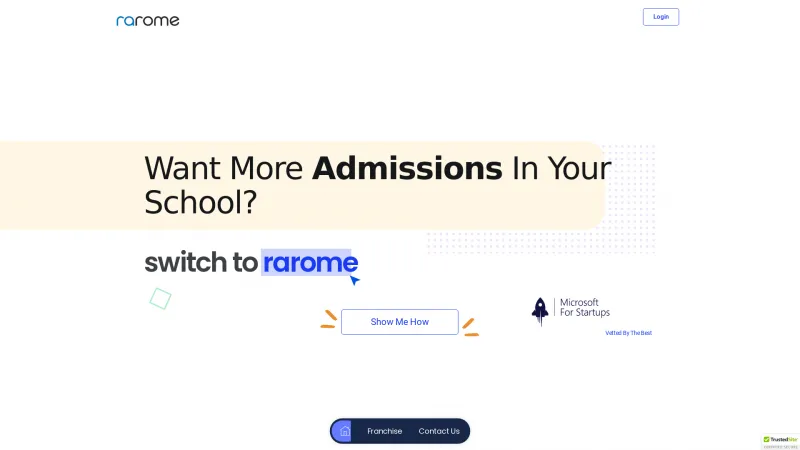 Homepage of RAROME