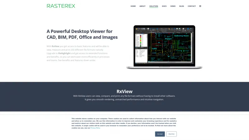 Homepage of RxView