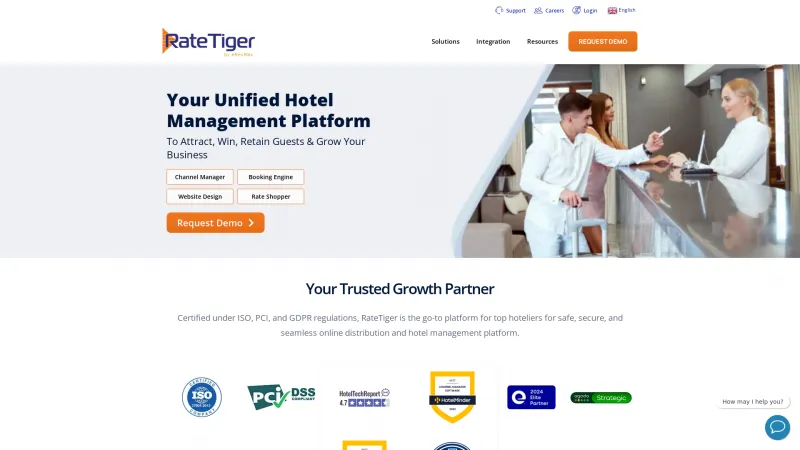 Homepage of RateTiger