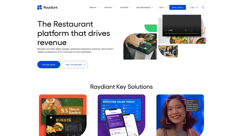 Homepage of Raydiant