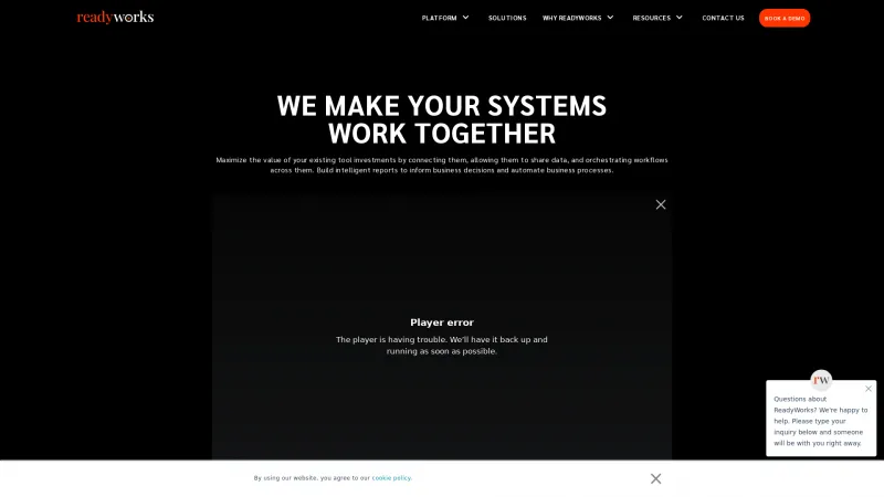 Homepage of ReadyWorks