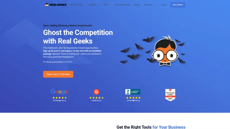 Homepage of Real Geeks