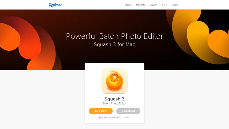 Homepage of Squash for Mac