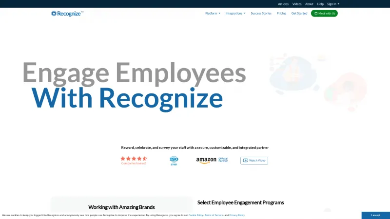 Homepage of Recognize