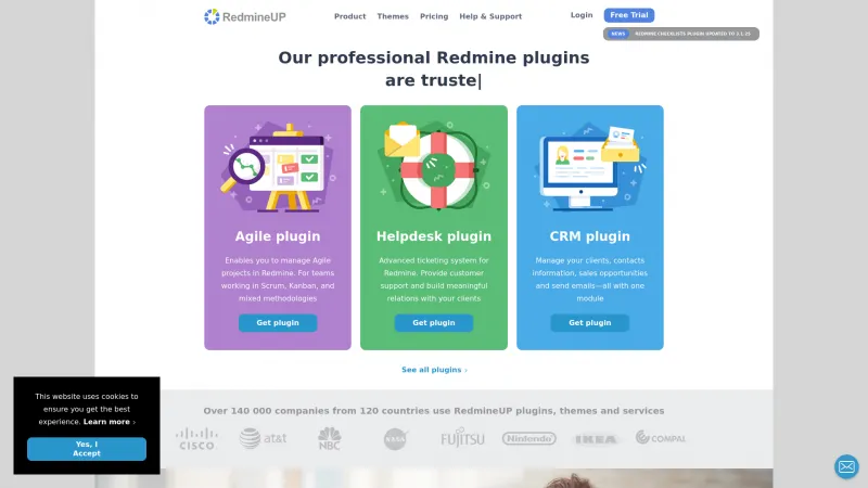 Homepage of RedmineUP