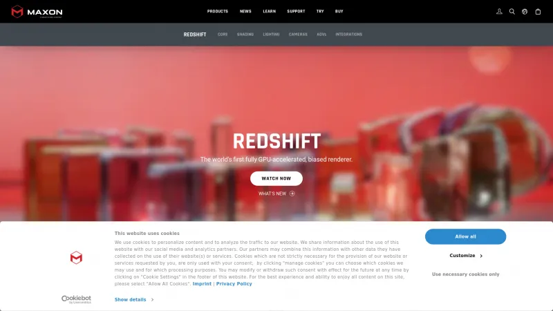 Homepage of Redshift