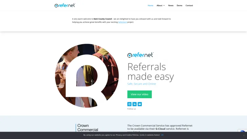 Homepage of Refernet