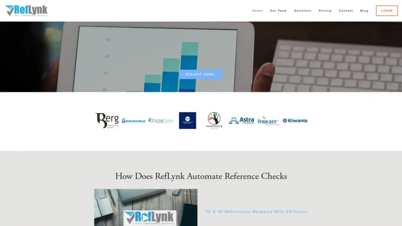 Homepage of RefLynk