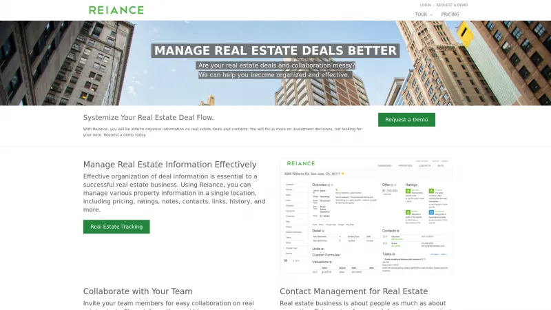 Homepage of Reiance