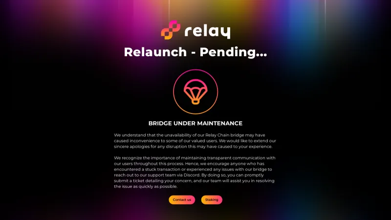 Homepage of Relay