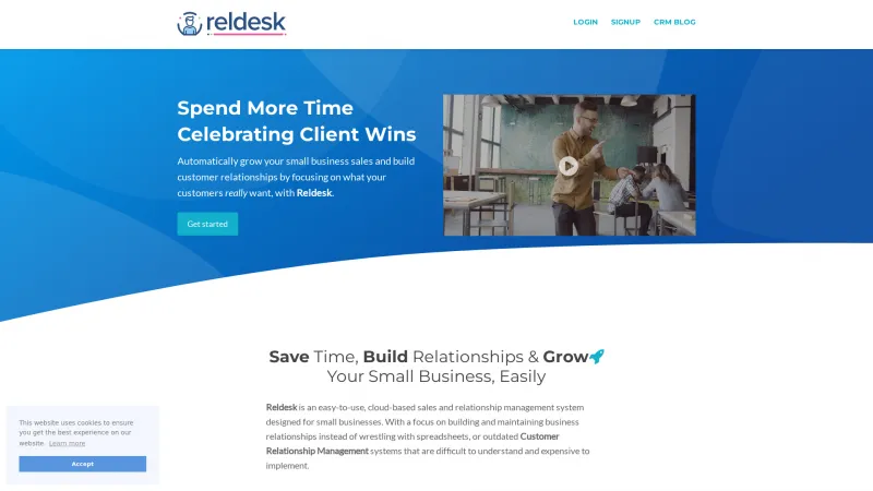 Homepage of Reldesk