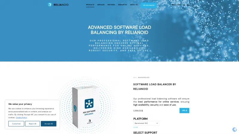 Homepage of Relianoid