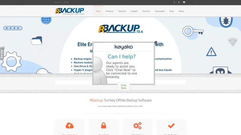 Homepage of RBackup