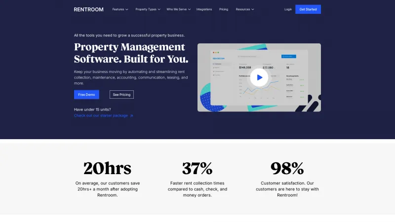 Homepage of Rentroom