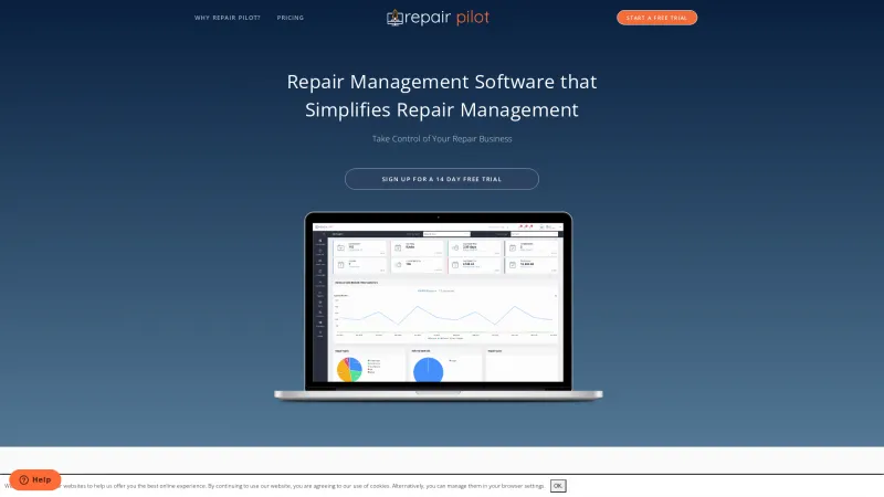 Homepage of Repair Pilot