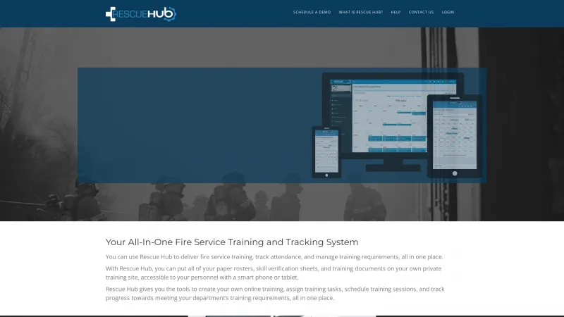 Homepage of Rescue Hub