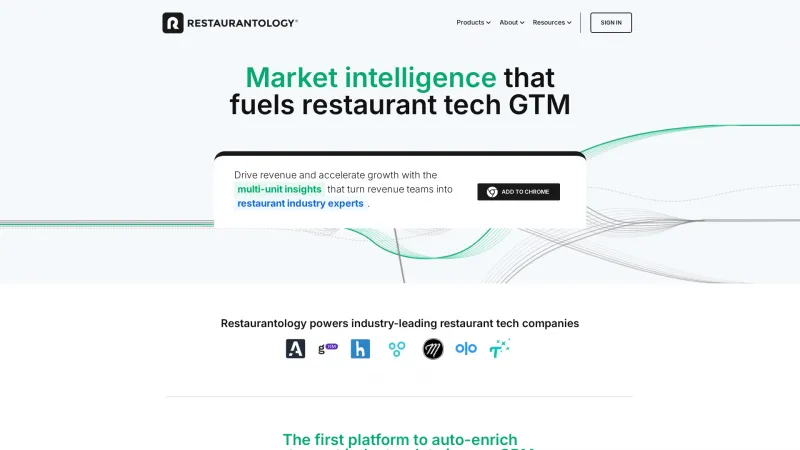 Homepage of Restaurantology