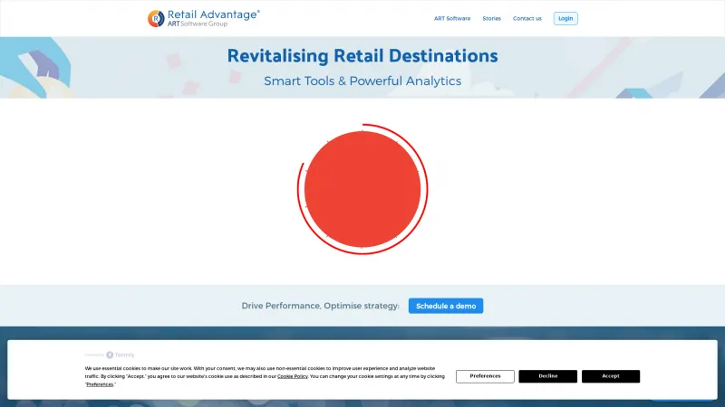 Homepage of Retail Advantage