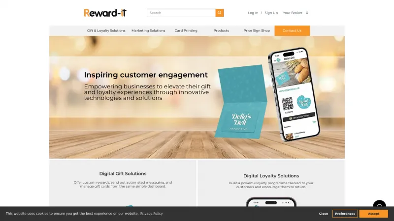 Homepage of Reward-It