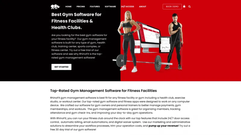 Homepage of RhinoFit