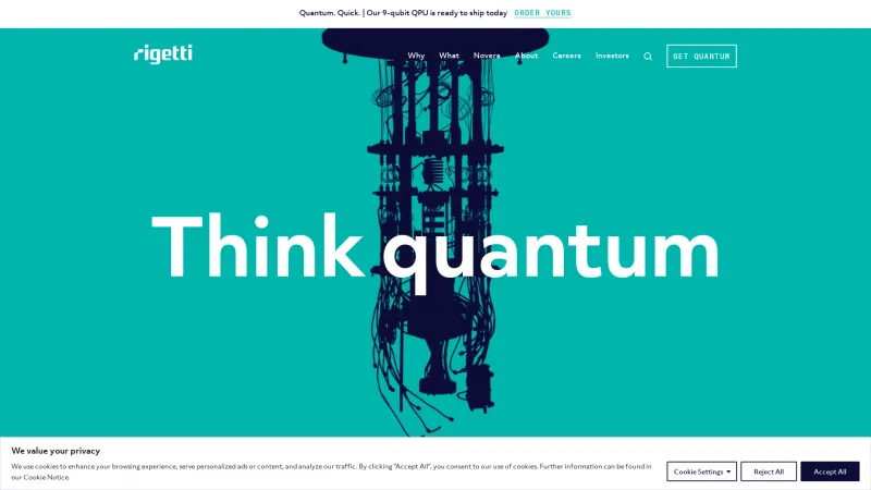 Homepage of Rigetti Quantum Cloud Services (QCS)