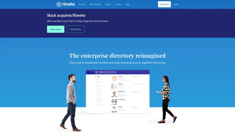 Homepage of Rimeto