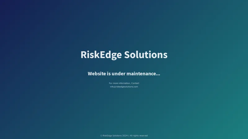 Homepage of RiskEdge