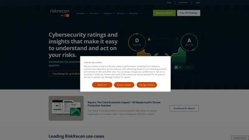 Homepage of RiskRecon