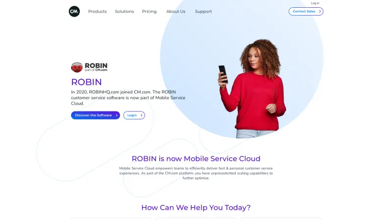 Homepage of ROBIN