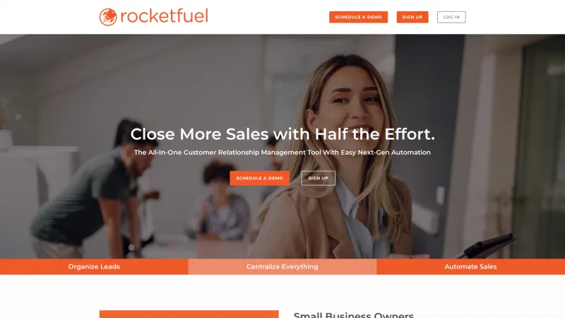 Homepage of Rocketfuel