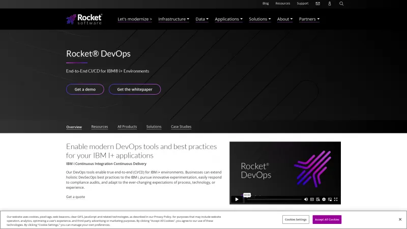 Homepage of Rocket DevOps