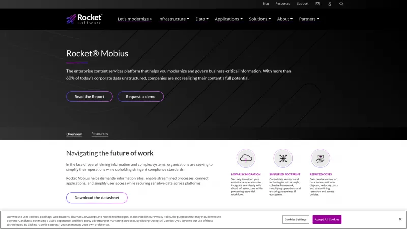 Homepage of Rocket Mobius