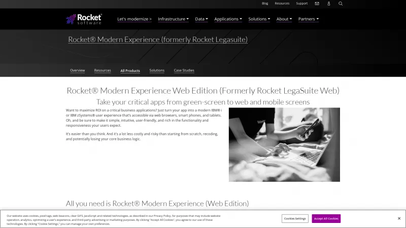 Homepage of Rocket Modern Experience