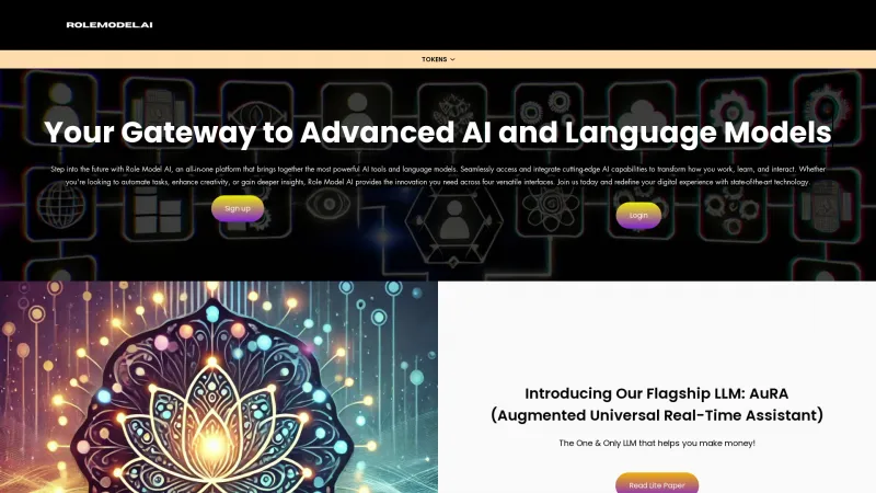 Homepage of Rolemodel.AI