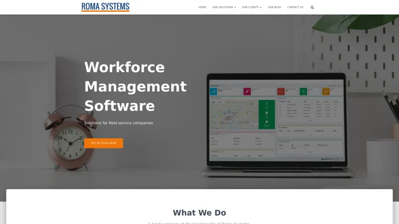 Homepage of Roma Workforce Manager