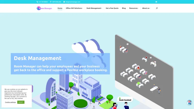 Homepage of Room Manager