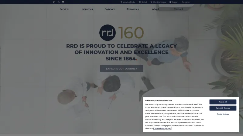 Homepage of RRD Direct Mail