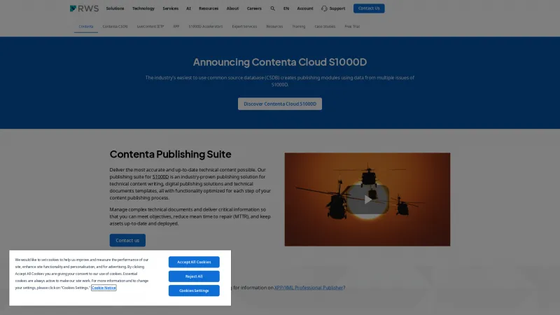 Homepage of Contenta Publishing Suite