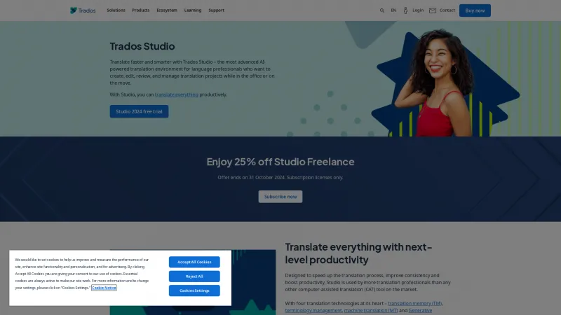 Homepage of Trados Studio