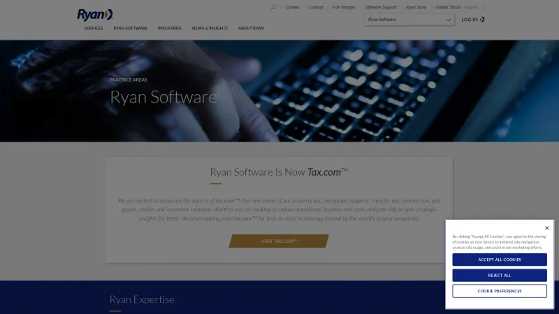 Homepage of Ryan Software